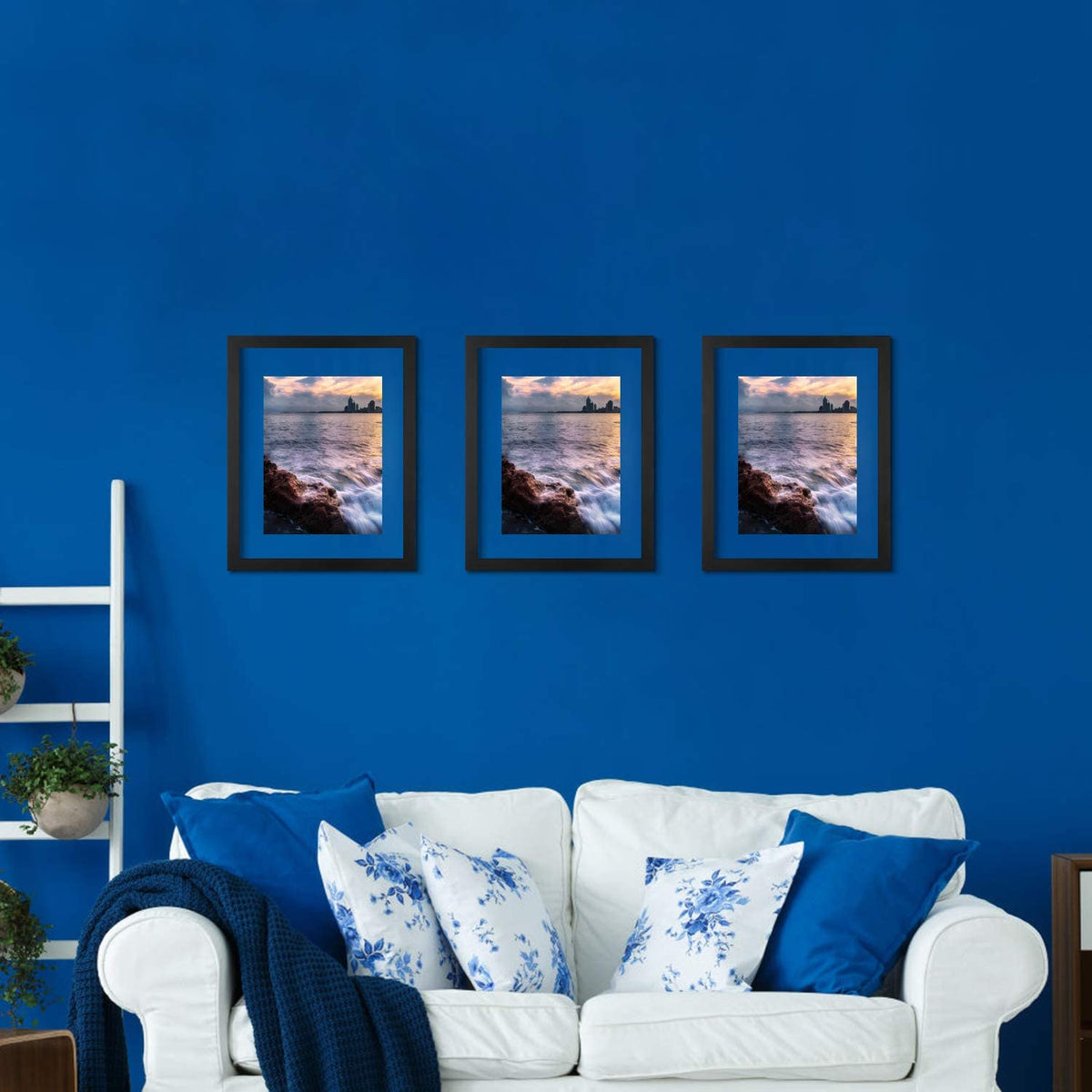 ONE WALL frame displaying pressed flowers for decor.