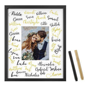 ONE WALL tempered-glass 16x20 frame with white mat for signature-friendly display.