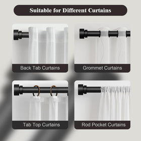 Oneach rod features decorative ends to elevate room styling.