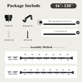 Oneach overlap measurement guide helps panels stack neatly when opened.