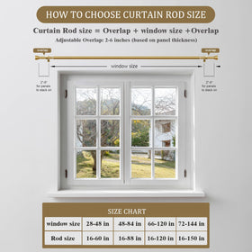 Oneach heavy duty curtain rod in bedroom supports heavy drapes securely.