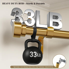 Oneach heavy duty curtain rod with brass gold finials adds durable decorative detail.