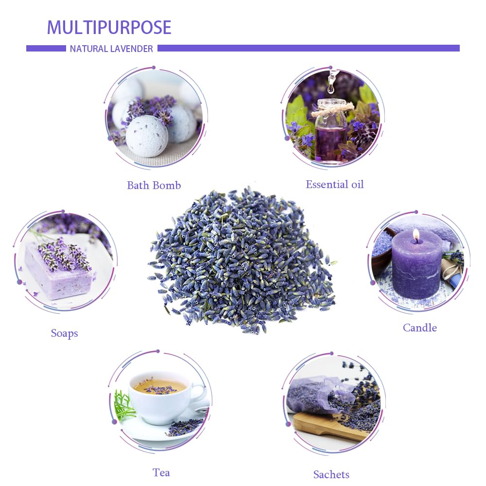 OneDove lavender buds with tea and baking, offering versatile kitchen uses.