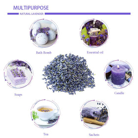 OneDove lavender buds with tea and baking, offering versatile kitchen uses.