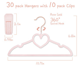 OneDream hangers with clips securely grip pants and tops.