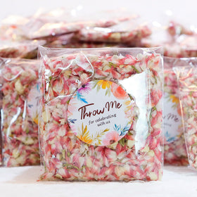 Oning biodegradable real flower petals confetti adds eco-friendly charm to weddings