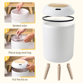 onlcuk lidded design locks in odors for fresher indoor air.