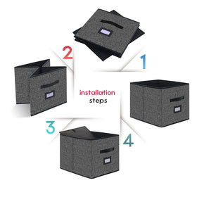 Onlyeasy fold-flat storage bins save space when not in use.