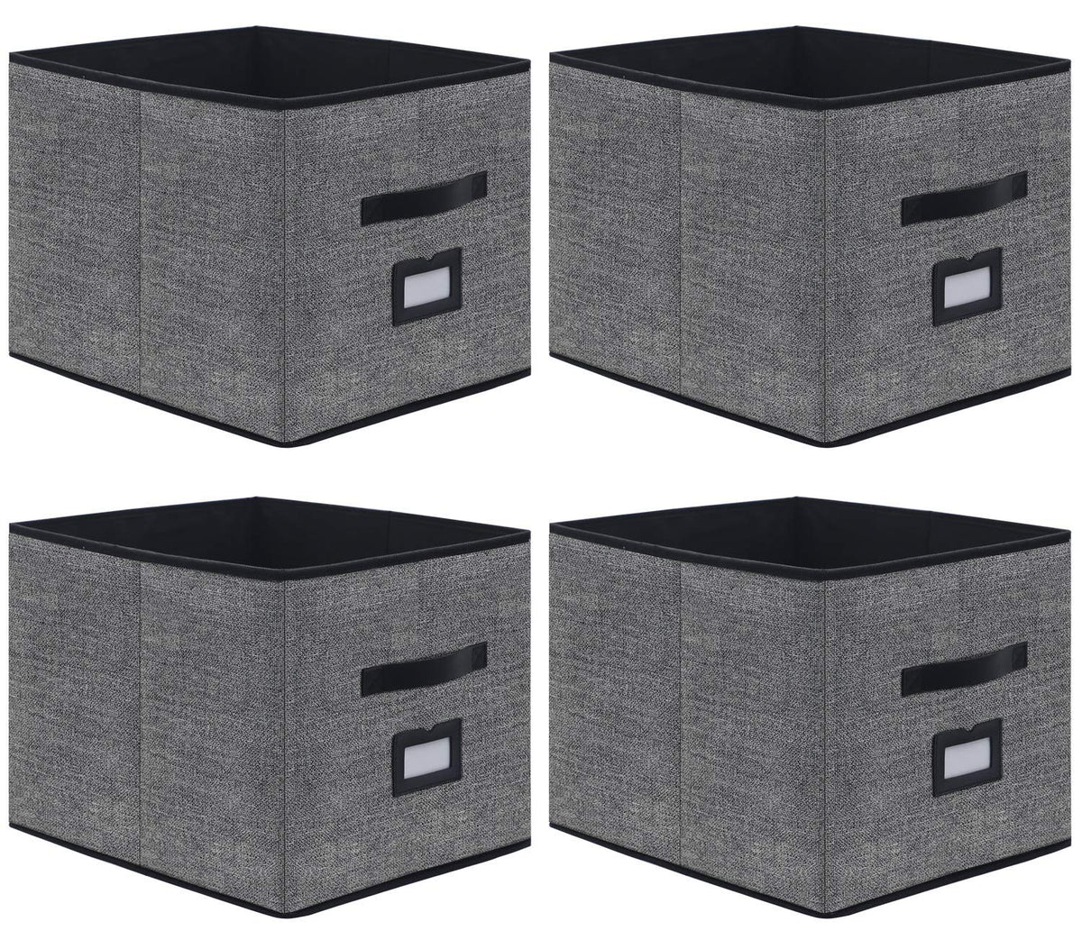 Onlyeasy foldable storage cubes in black for versatile home organization.