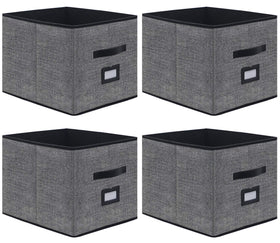 Onlyeasy foldable storage cubes in black for versatile home organization.