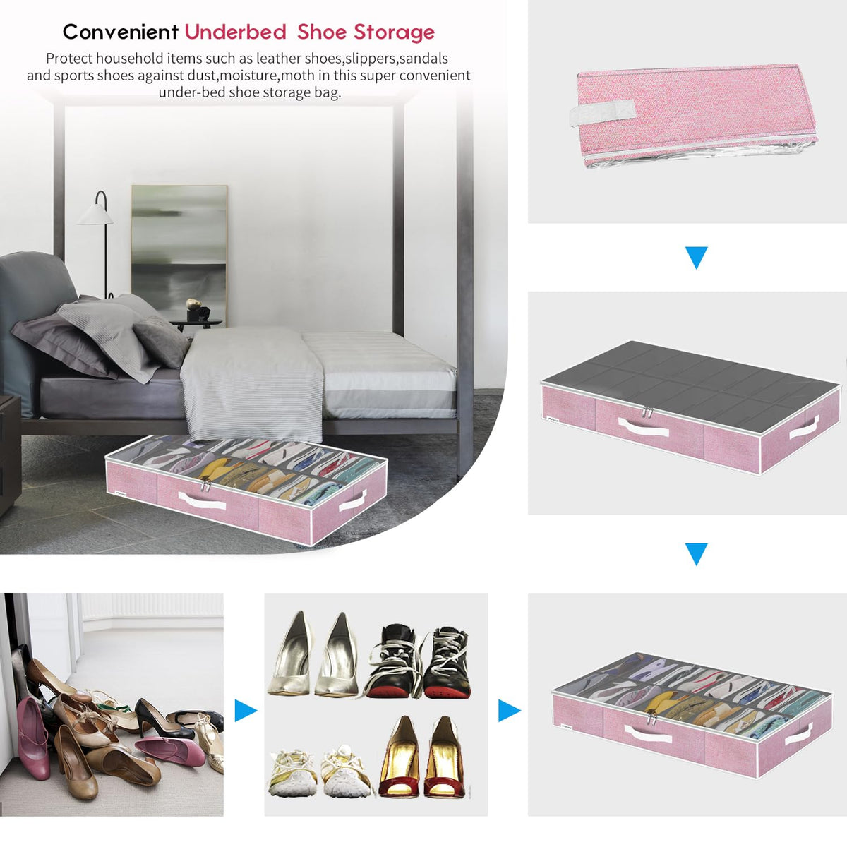 Onlyeasy organizers feature sturdy handles and reliable zippers for easy access.