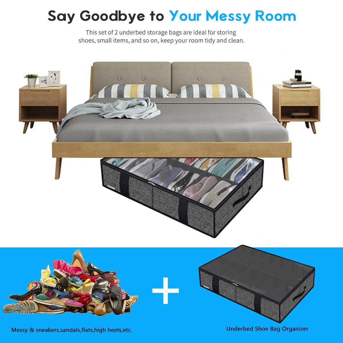 Onlyeasy two-pack design saves closet space and simplifies access