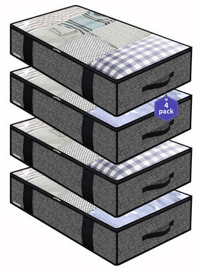 Onlyeasy under-bed bags folded compactly for space-saving organization.