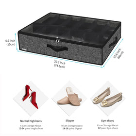 Onlyeasy under-bed storage with transparent window for quick view.