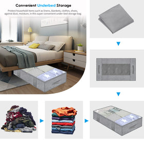 Onlyeasy underbed bags reinforced handles for easy sliding.