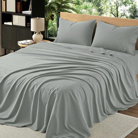 OnlySet Earl Gray linen pillowcases reduce friction and protect hair during sleep.
