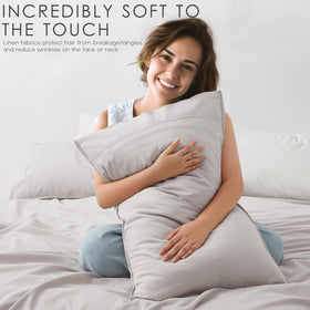 OnlySet linen queen fitted sheet with deep pockets provides secure fit