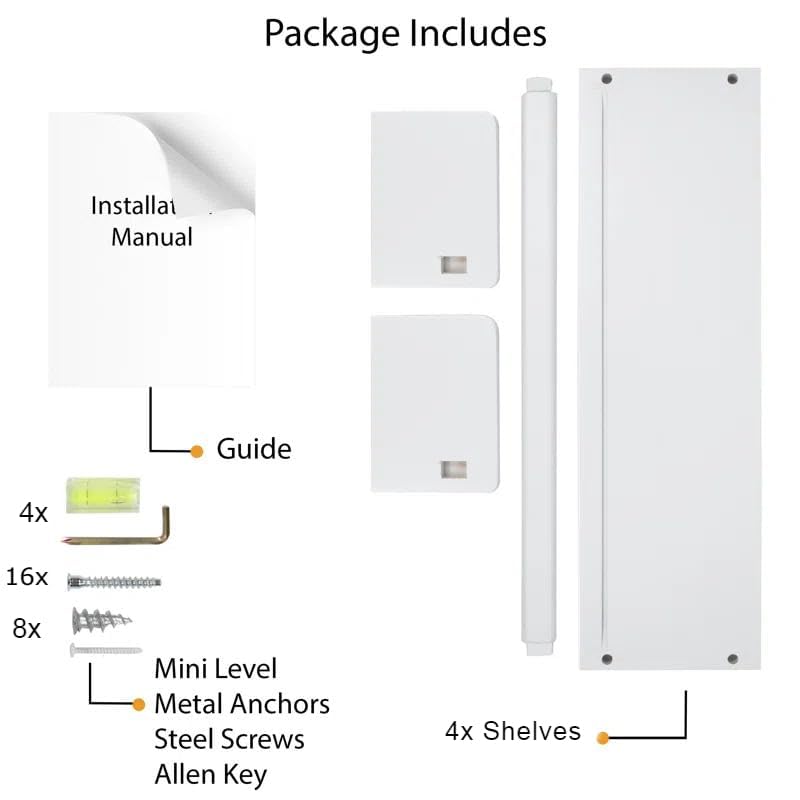 Onlysky 23-inch shelves fit books and toys in the kids' room.