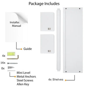 Onlysky 23-inch shelves fit books and toys in the kids' room.