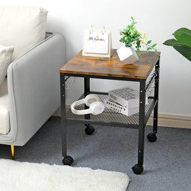 Onlytak Rustic End Table dimensions and footprint for compact spaces