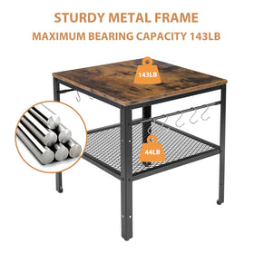 Onlytak Rustic End Table frame detail highlights metal construction for stability