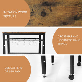 Onlytak Rustic End Table storage shelf supports up to 44 lb in daily use