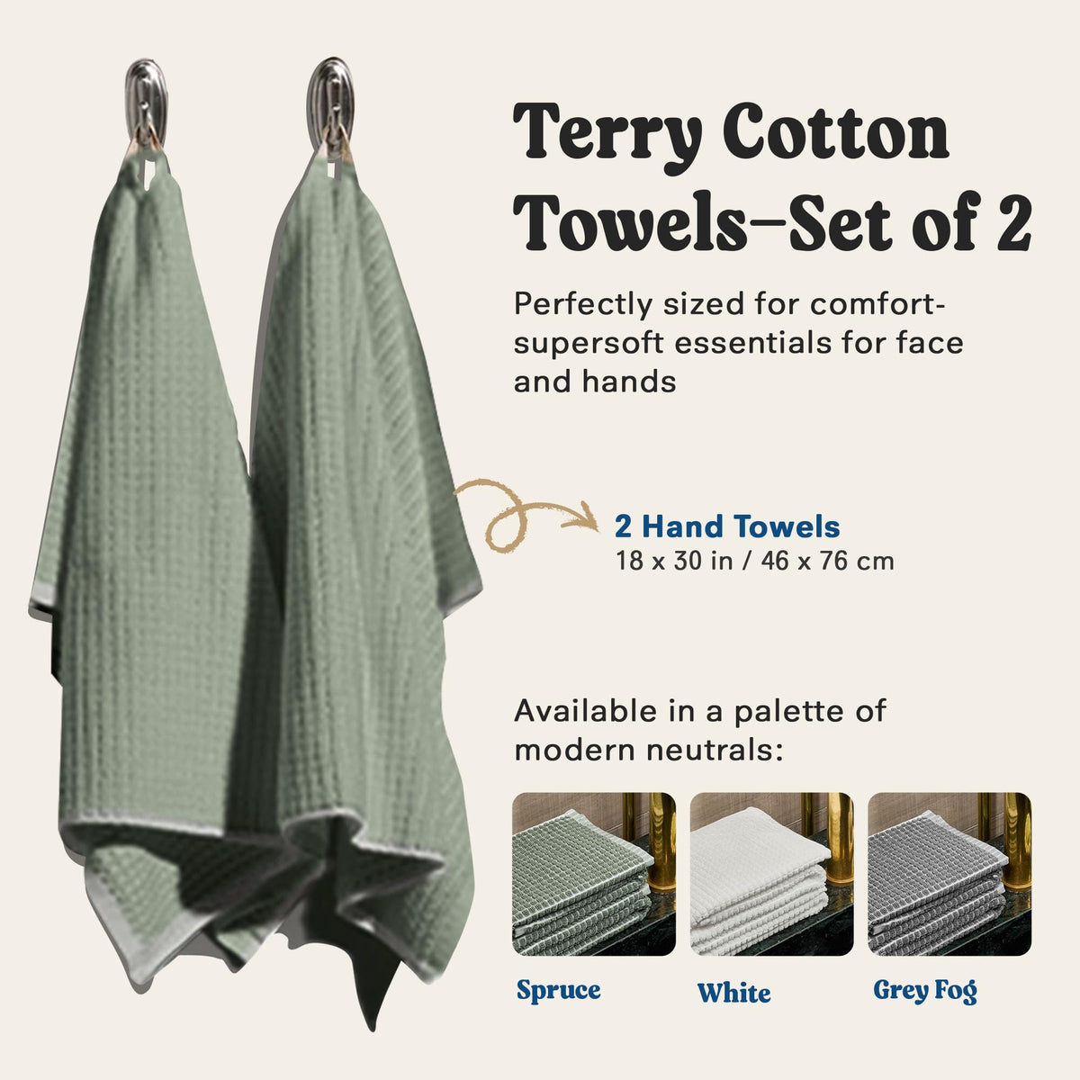 ONSEN Bath Towel in Spruce color with refined waffle design