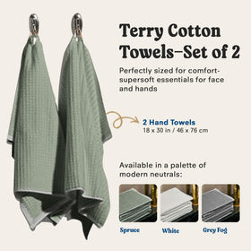 ONSEN Bath Towel in Spruce color with refined waffle design