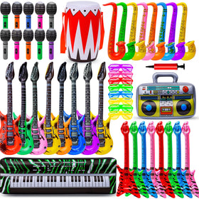 Onsucum inflatable guitars add retro vibe for 80s parties and photo booths.