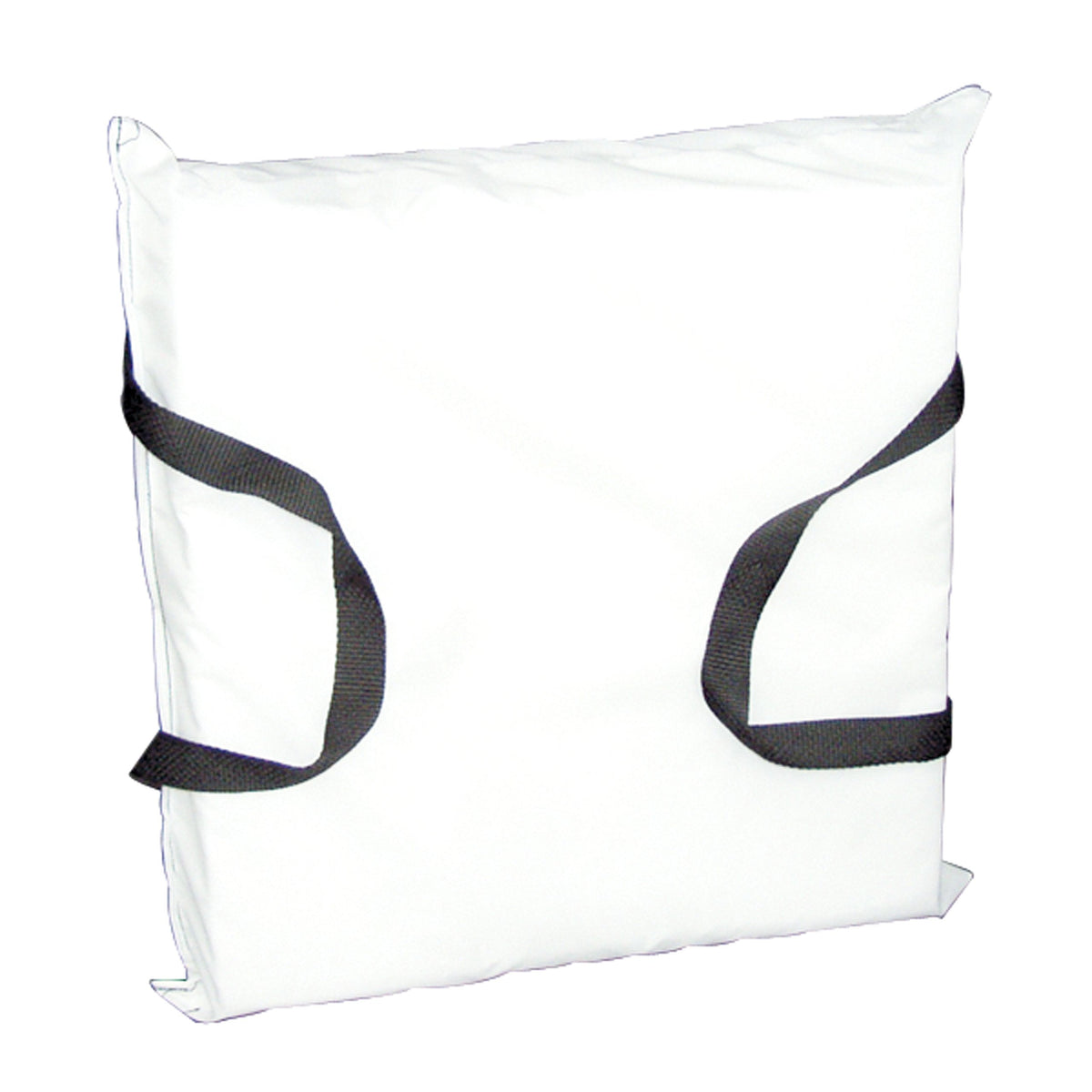 Onyx cushion-throw white cloth PFD with easy-grab handle for quick rescue on deck.