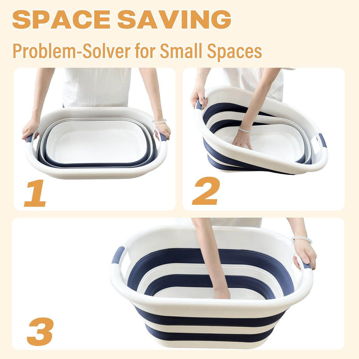 OOAMBB blue multi-use basket ideal for laundry and toy organization