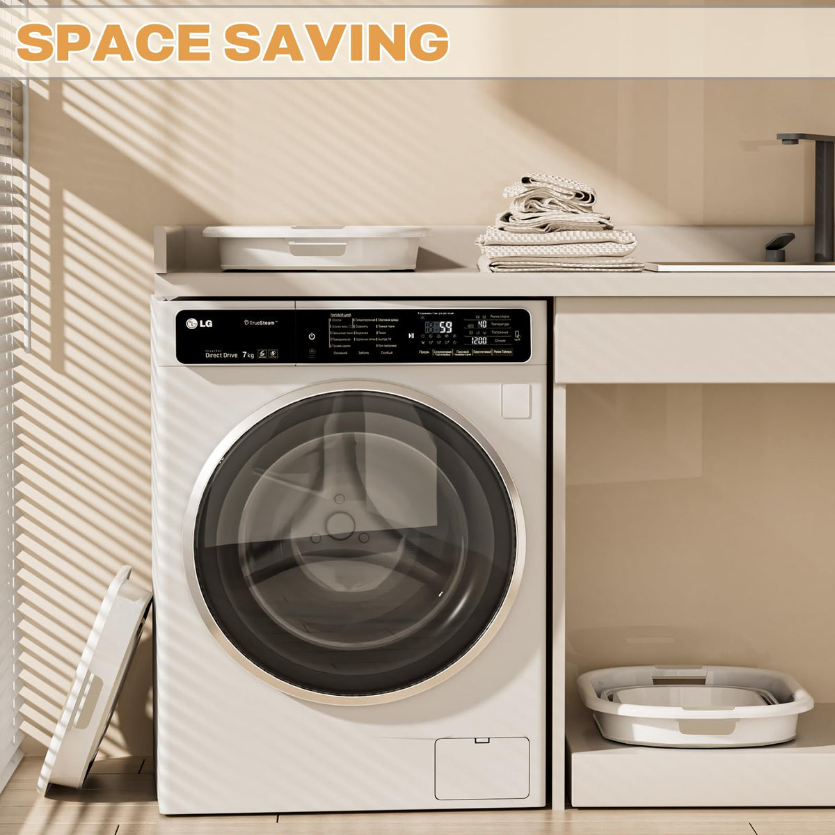 OOAMBB foldable laundry bin designed for space-saving closet organization