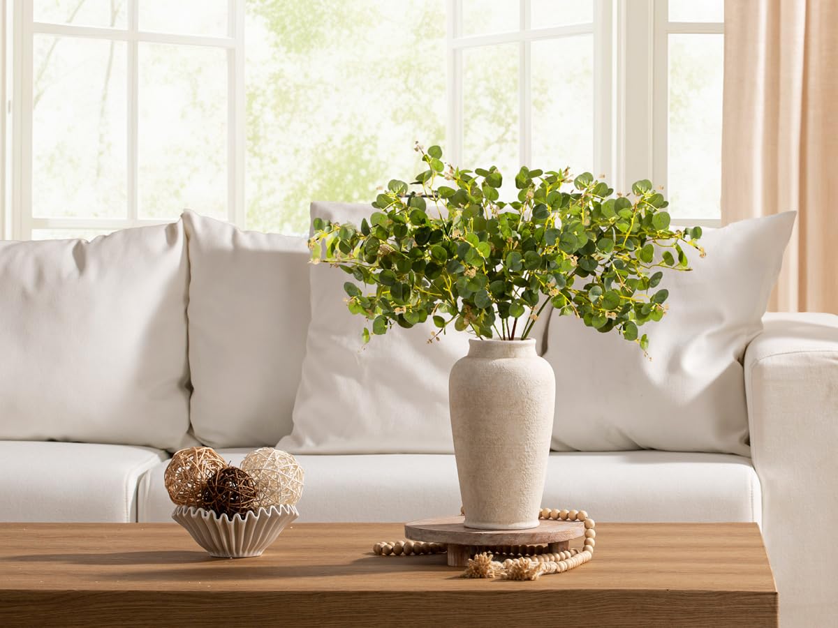 OOIT boho-modern farmhouse vase complements multiple decor styles across rooms.
