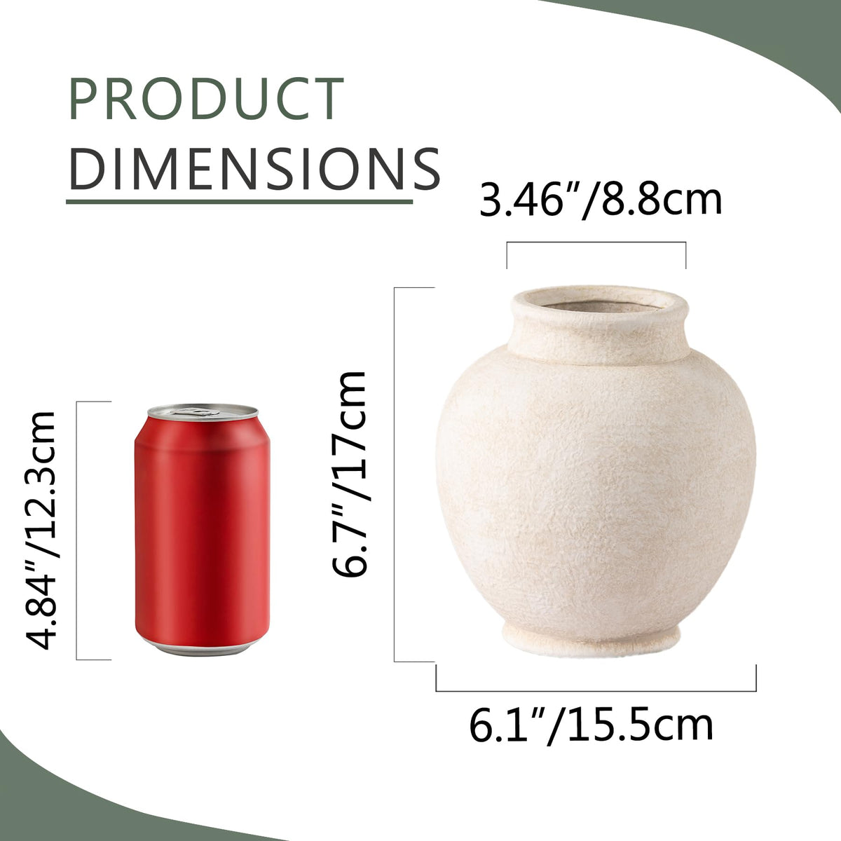 ooit ceramic vase side profile emphasizes compact form for shelves or mantels