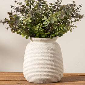 OOIT ceramic flower vase front view 6 inch, ideal as a table centerpiece