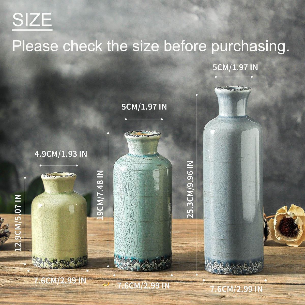 ooit ceramic neutral vases on shelf showcasing rustic modern style