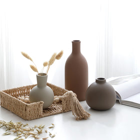 OOIT compact vase shapes fit small spots like desks or shelves.