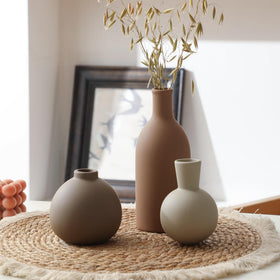 OOIT vases for living room display create a warm, welcoming focal point.