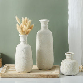 OOIT vase trio with varied shapes enhances modern farmhouse styling