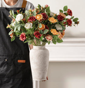 OOIT farmhouse decor vase complements shelves and mantels with a clean ceramic finish.