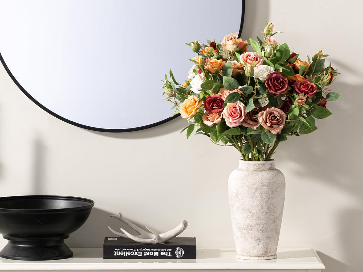OOIT ceramic vase on mantel displaying a curated decorative vignette.