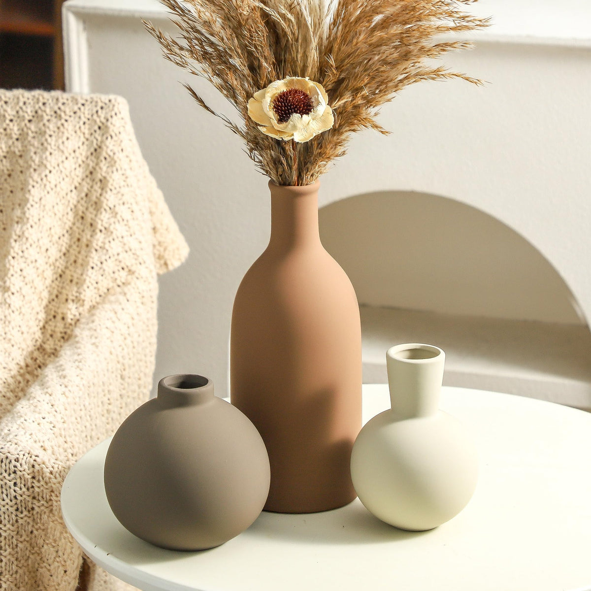 OOIT vase set of 3 table centerpiece ideas with varied heights