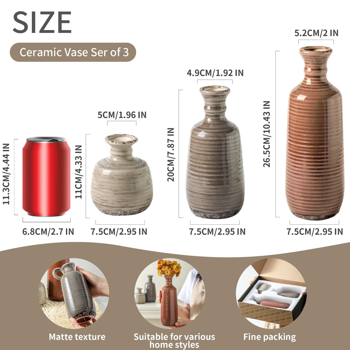 ooit small vase oval shape, ideal for compact shelf displays.