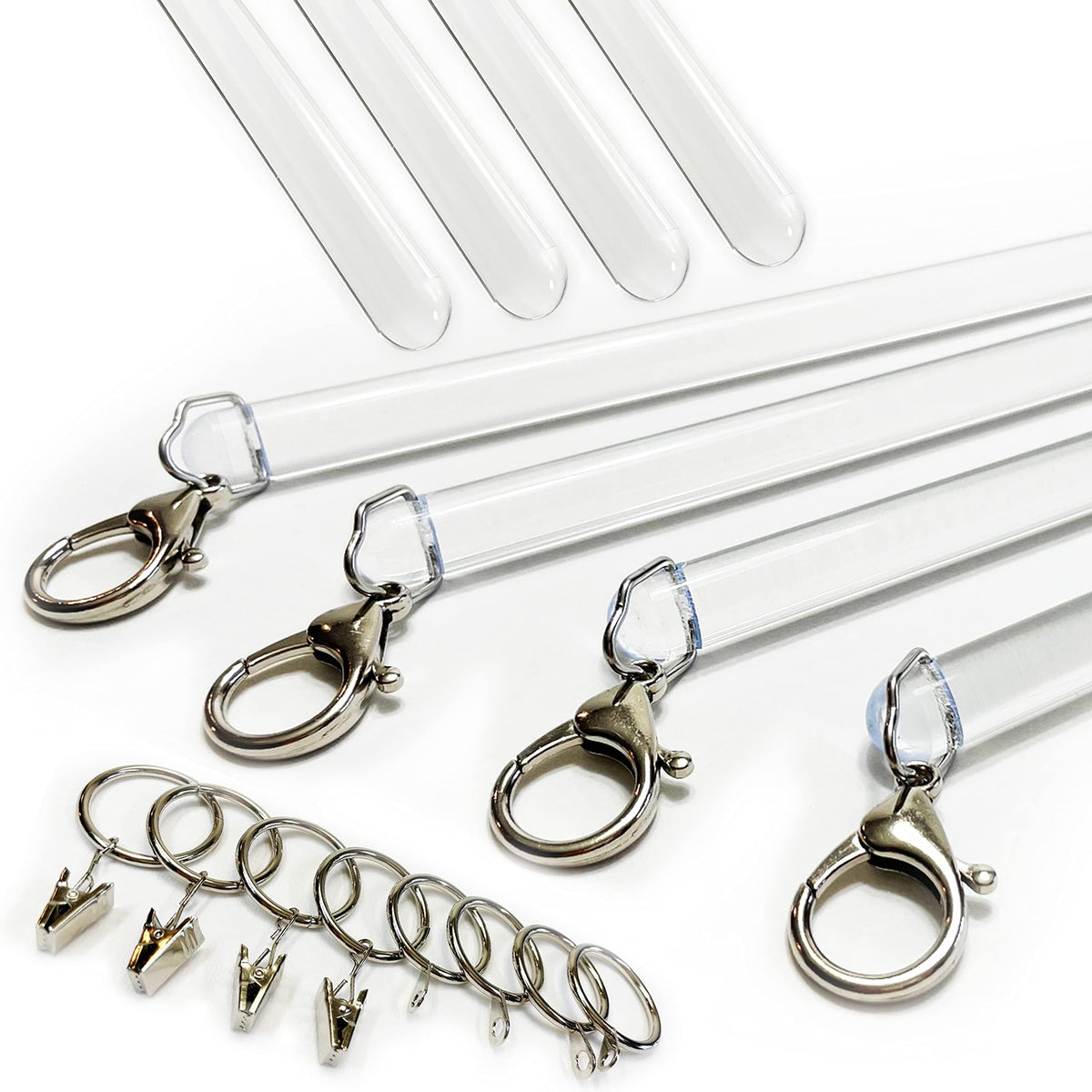 OooWow 36-inch clear curtain pull wand for effortless opening.