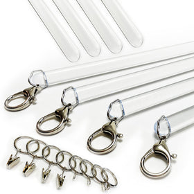 OooWow 36-inch clear curtain pull wand for effortless opening.