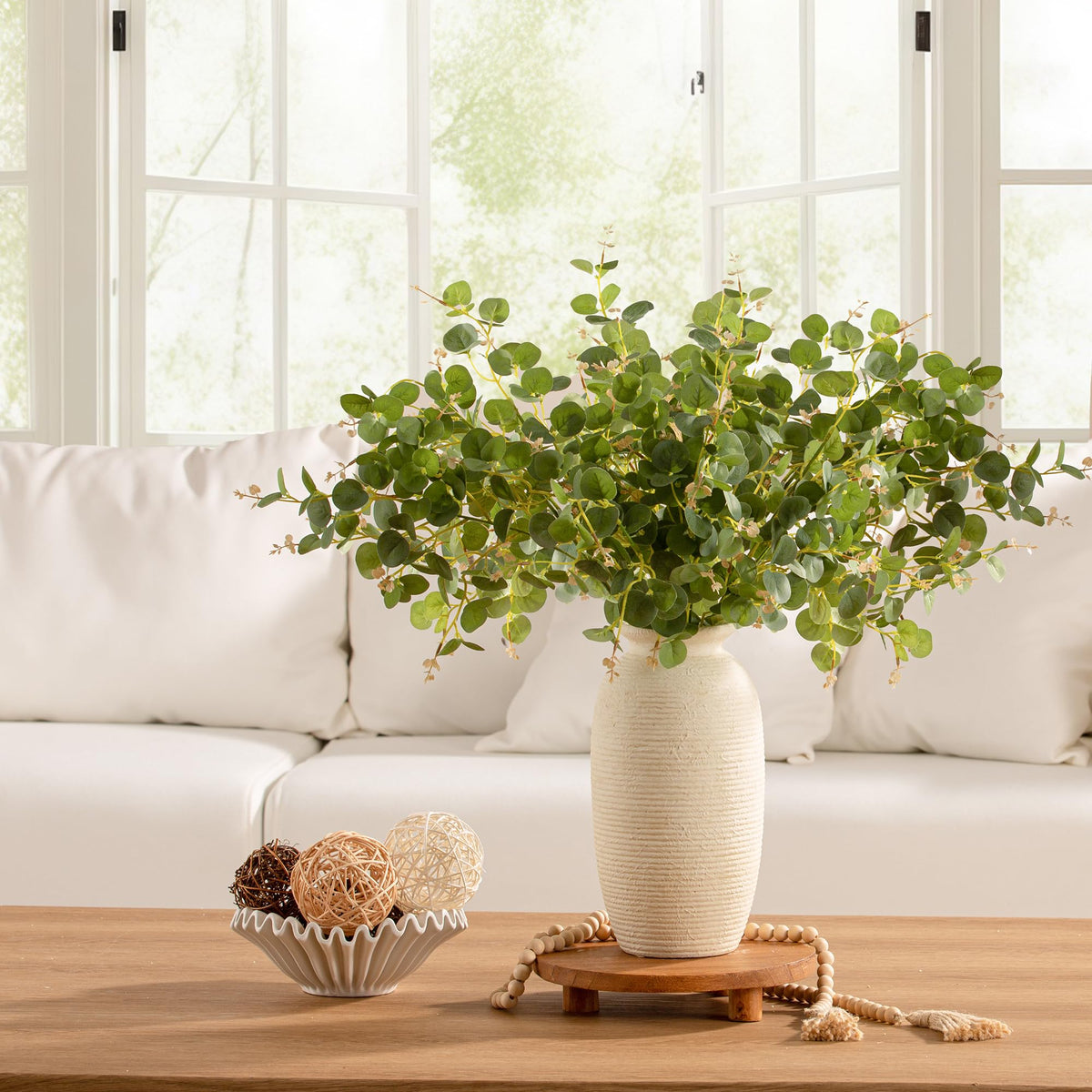 ooit large vase for living rooms or mantels draws attention to arrangements.