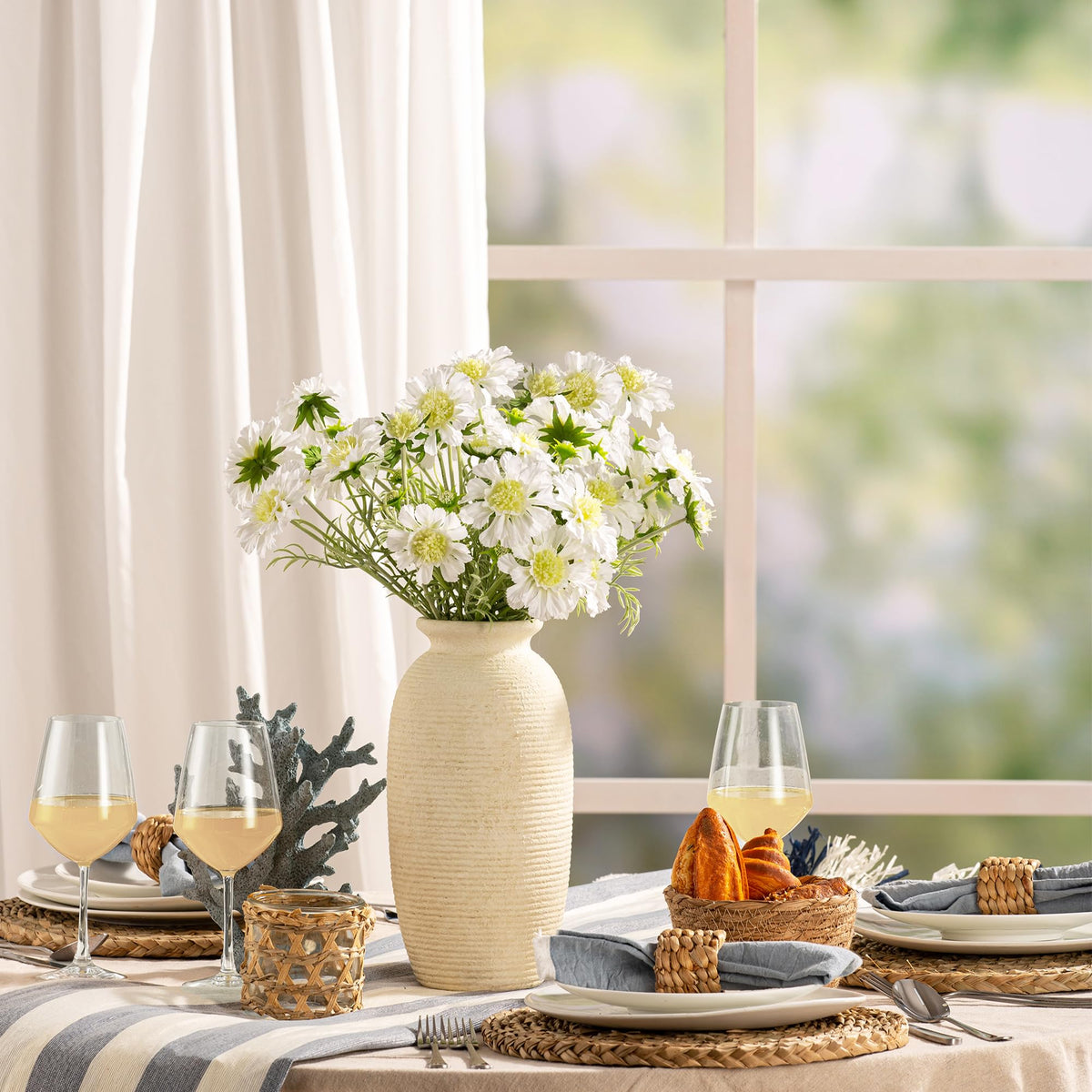 ooit tall vase suits pampas grass displays and tall floral accents.