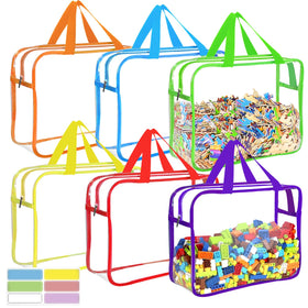 OPELETNNT six-color toy storage bags with labels provide clear visibility for quick sorting.