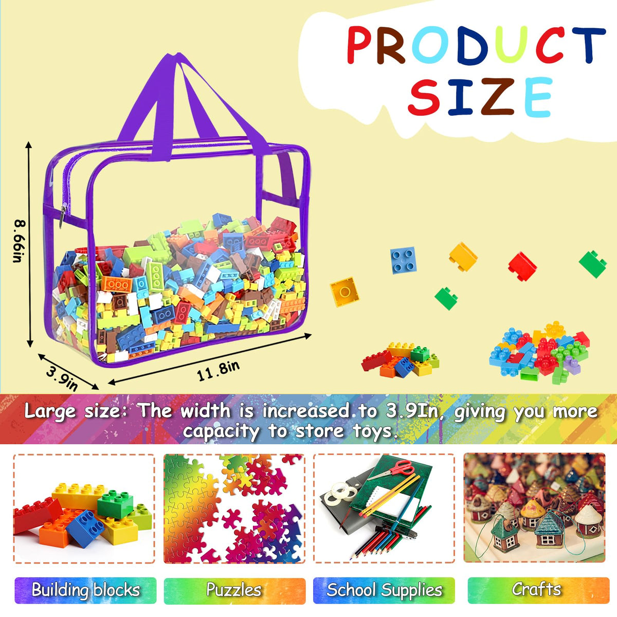 OPELETNNT clear PVC board game bags are waterproof and easy to wipe clean.