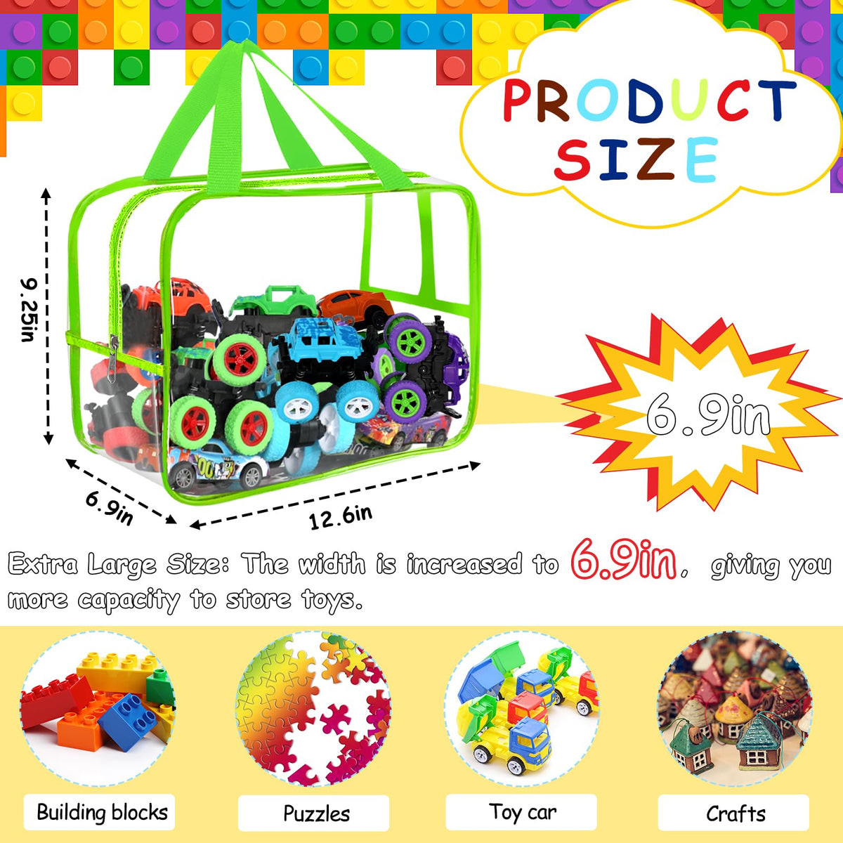 OPELETNNT clear PVC board game storage shows puzzles at a glance.